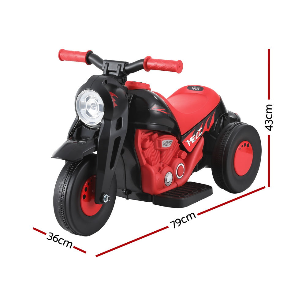 Electric 6V Kids Motorbike with Bubble Maker | Red
