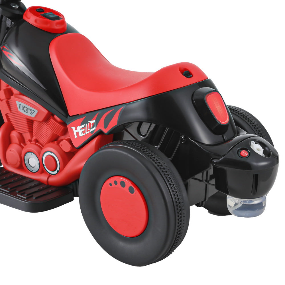 Electric 6V Kids Motorbike with Bubble Maker | Red