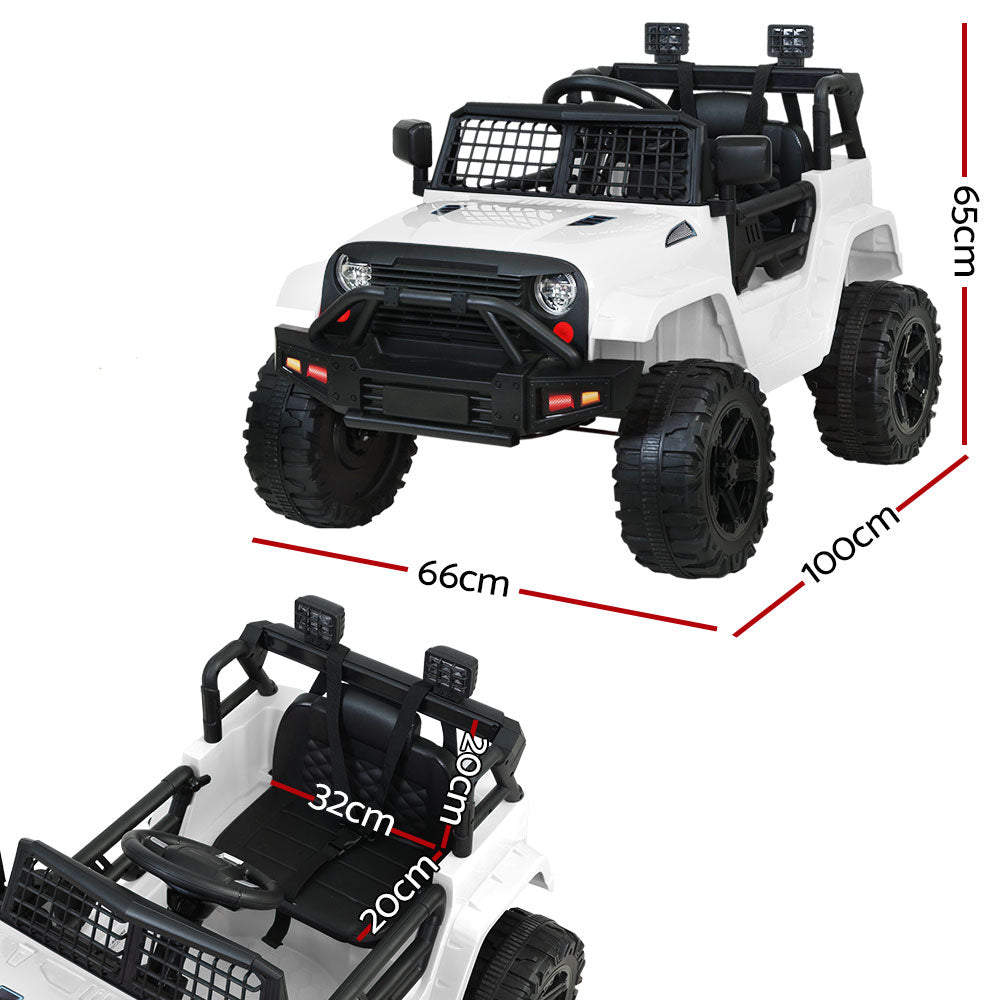 Jeep Inspired Kids Ride On | White