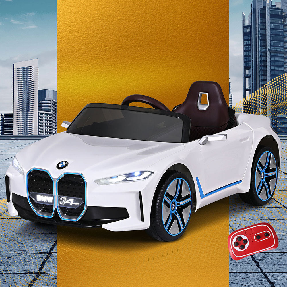 Licensed BMW I4 Sports Kids Ride On | White