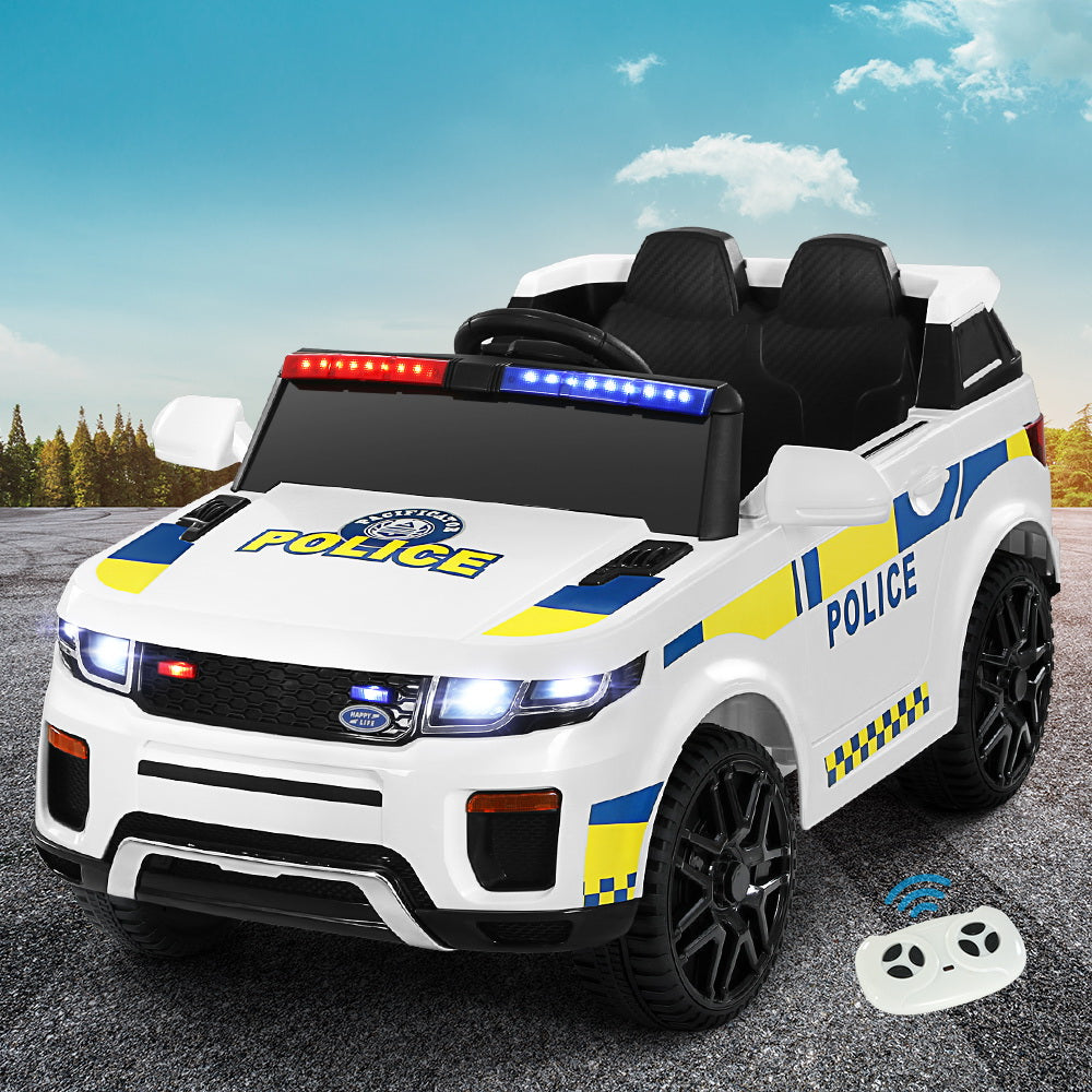 Police Kids Ride On | White