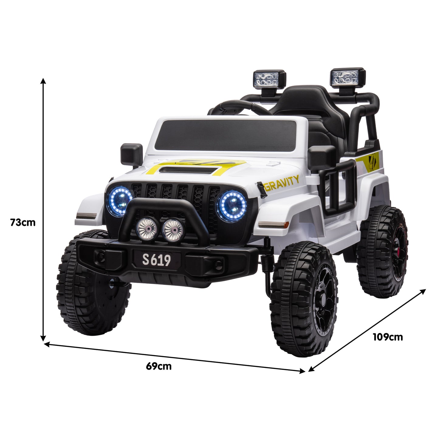 S619 Gravity Kids Ride On | White