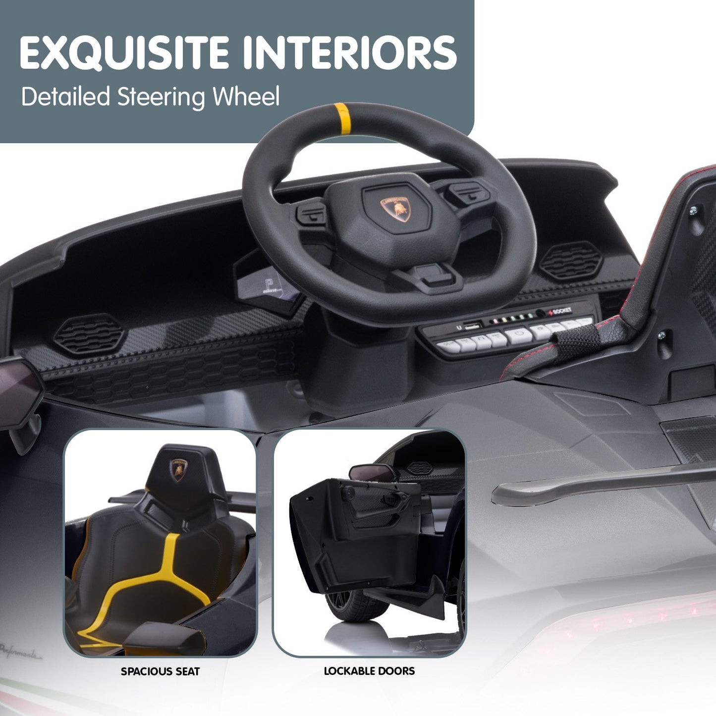 Lamborghini Huracan Kids Ride On | Black